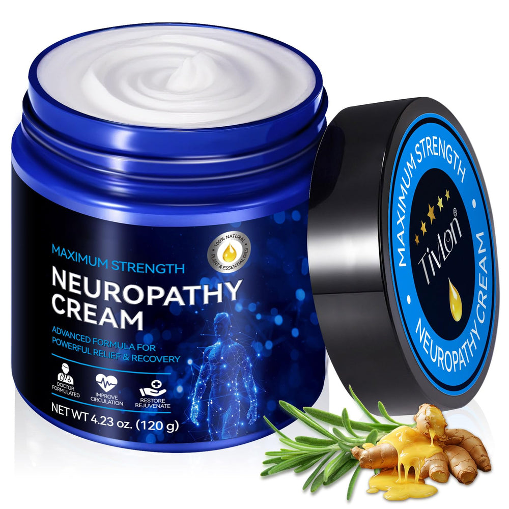 LTQXGT Nerve Relief Cream bottle shown for quick absorption and relief potential