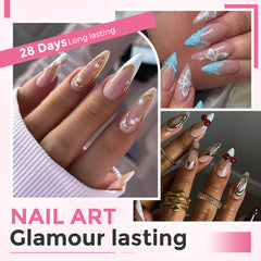 Luckyfairy matte finish stiletto tips for a smooth, modern look.