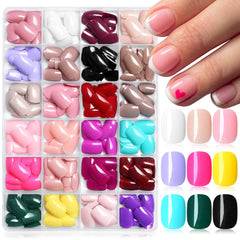 LuckForever 576pc nail kit demonstrates at-home manicure with 24 color options.