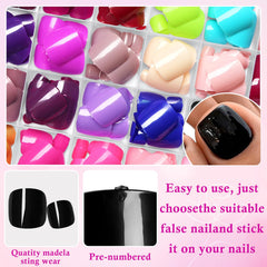 LuckForever glue tabs back-of-nails closeup showcases secure removal options