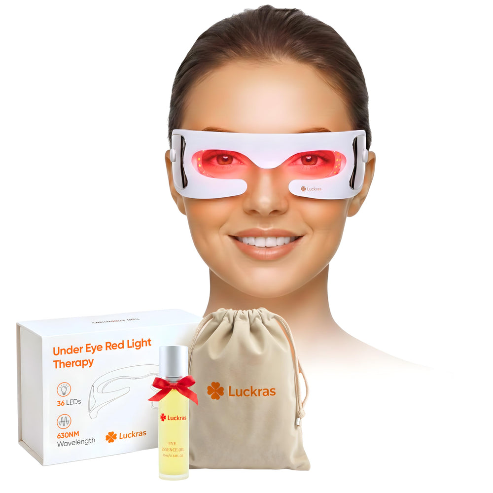 Luckras red light therapy eyes session for relaxation and refreshed eyes.