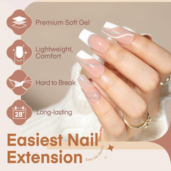Luckyfairy 240-piece nail tip set for DIY salon-quality manicures.