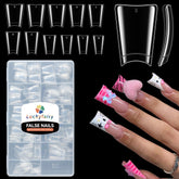 Luckyfairy duck nail tips packaging showing 504 pieces for DIY nails