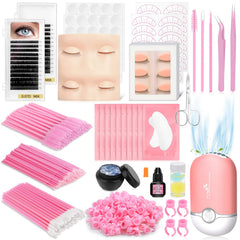 Lucomb DIY Lashes Extension Kit mannequin head for safe practice training.