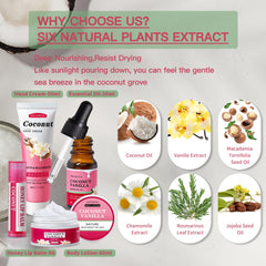 Lucotiya body lotion vanilla coconut travel size for moisturized skin.