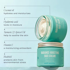 Lucy Bee face moisturizer being applied demonstrates quick absorption on skin.