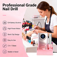 Lumcrissy nail drill LCD display helps monitor speed and battery clearly