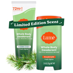 Lume Fresh Alpine tube front view shows all-day odor control.