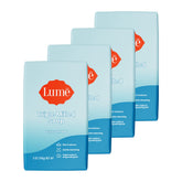 Lume triple milled bar soap showing rich moisture for daily cleansing.