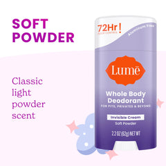 Lume invisible cream stick ready for multiple areas use