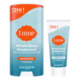 Lume Invisible Cream Tube Mini provides all-day odor control on skin.