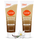 Lume Whole Body Deodorant packaging shows Vanilla Bliss, highlighting all-over odor control.