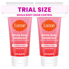 Lume Whole Body Deodorant mini travel packaging for on-the-go odor control.