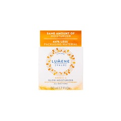 Lumene Nordic-C Valo Glow Moisturizer jar closeup highlights creamy texture for hydration.
