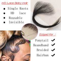 Lumhun HD lace edges strip worn in a wig look for easy styling