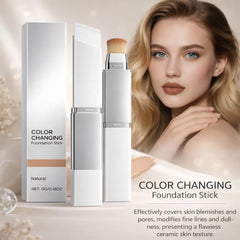 Lumine Skin dual-ended foundation stick and compact design for precise application.