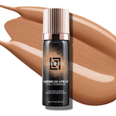LUMINESS Airbrush Body Coverage bottle shows a lightweight base for smooth all-over finish.