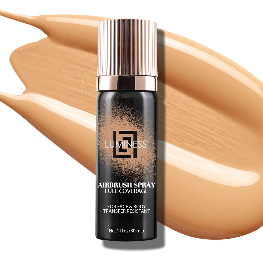 Luminess Airbrush Body Coverage tattoo concealment on the arm for even skin tone.
