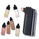 Luminess Breeze Duo device shown for portable airbrush makeup application on the go.
