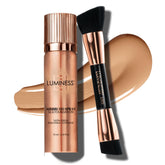 LUMINESS Silk airbrush foundation bottle shows buildable coverage for daily wear