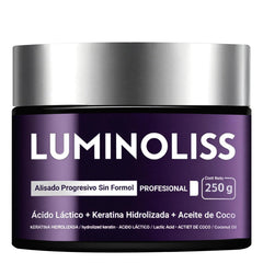 LuminoLiss Alisado bottle pour for precise application and frizz control.