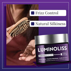 LuminoLiss Alisado straight-hair finish after 15 minutes air-dry.