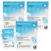 Lumivis Tea Tree Eyelid Wipes box with 108 pads for daily eyelid hygiene.