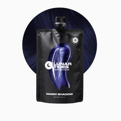 Lunar Tides Magic Shadow blue shimmer bottle showing bold color for dramatic looks