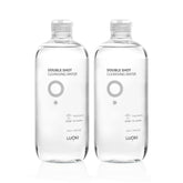 LUOKI Double Shot Cleansing Water bottle for gentle makeup removal and cleansing