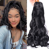 Luoyudu French curly braiding hair 24inch loose waves close-up shows soft texture and bounce