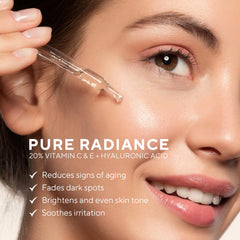 Lupure Vitamin C Serum 20% dropper cap close-up shows easy absorption