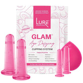 Lure Essentials GLAM face cupping set packaging showcases premium materials for home spa use.