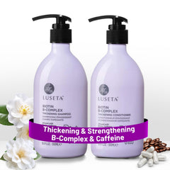 Luseta B-Complex Shampoo bottle front for stronger-looking hair and routine cleansing.