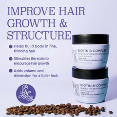 Luseta Biotin B-Complex Hair Mask with argan and caffeine oils for scalp care.