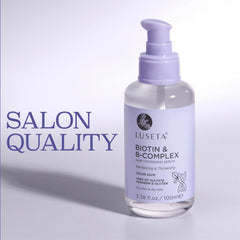Luseta Biotin B-Complex Hair Oil ingredients close-up highlighting nourishing oils