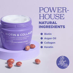 Luseta Biotin Collagen Hair Mask with argan oil ingredient for moisture