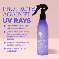 Product on dry hair demonstrates strengthening and repair-friendly benefits