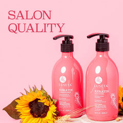 Luseta color-treated hair before-after shows added shine.