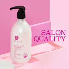Luseta Glossy Pearl Conditioner pump dispenser ready for quick, even application.