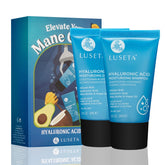 Luseta Hyaluronic Acid set bottles promote hydration and natural shine.