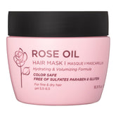 Luseta Rose Oil Hair Mask bottle close-up showing product details and hydration focus