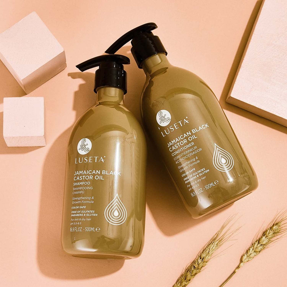 Luseta natural ingredients label features shea butter for hydration