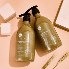 Luseta natural ingredients label features shea butter for hydration