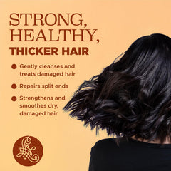 Luseta turmeric collagen conditioner bottle promotes smoother, fuller-looking hair.