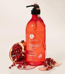 Luseta Pomegranate & Collagen Body Wash bottle for hydrating, refreshing cleansing.
