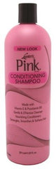 Luster's Pink Shampoo & Conditioner 2-pack bottles, front view, delivering moisture and shine.