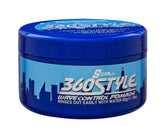 Luster's S-Curl 360 Wave Control Pomade jar front view showing the product for defined waves