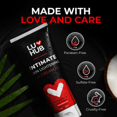Luv Hub Skin Bleaching Cream bikini line brightening for a uniform look