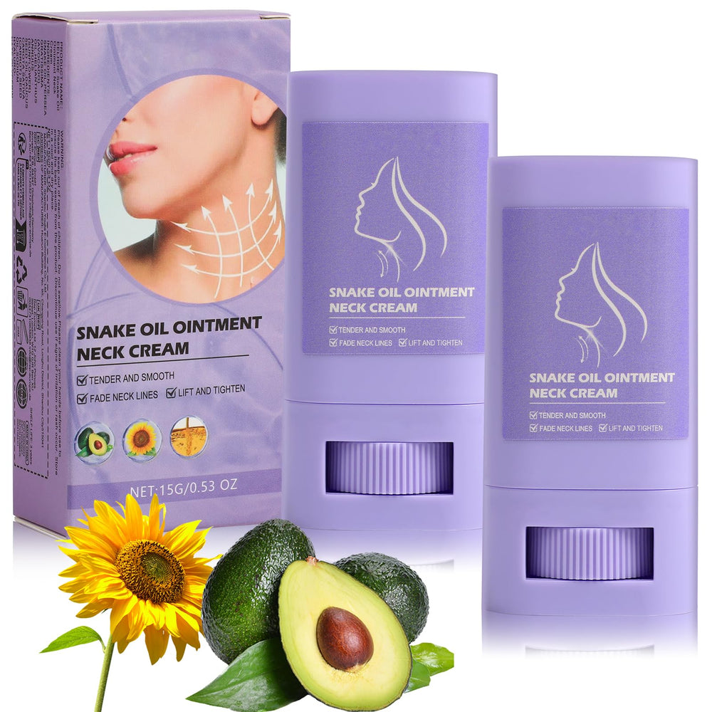 Luvandier Samuwak neck care stick being applied for quick neck hydration