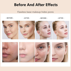 Luvie Glow BRUMET BROWN cushion texture on skin shows hydrated, even coverage.